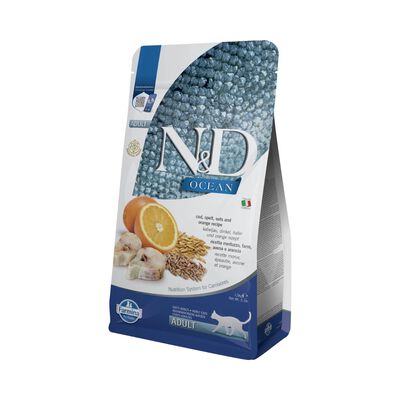 N&D Farmina Ocean Cat Adult Merluzzo, Farro, Avena & Arancia 1,5 kg