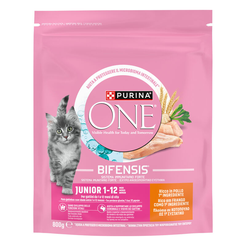 Purina One Bifensis Cat Junior Pollo e Cereali Integrali 800 gr