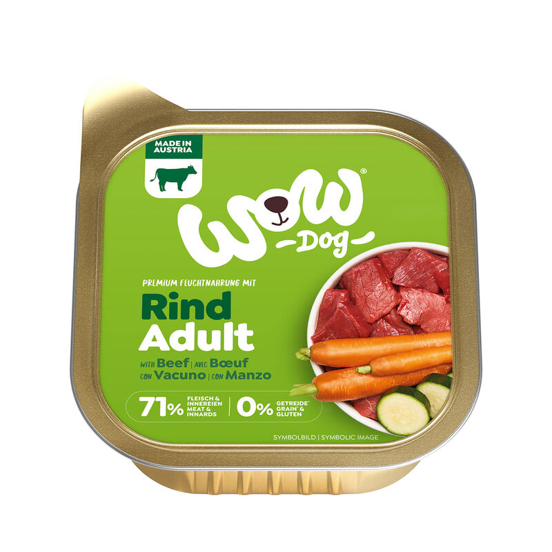 Wow Dog Adult Manzo con Carote e Zucchine 150 gr