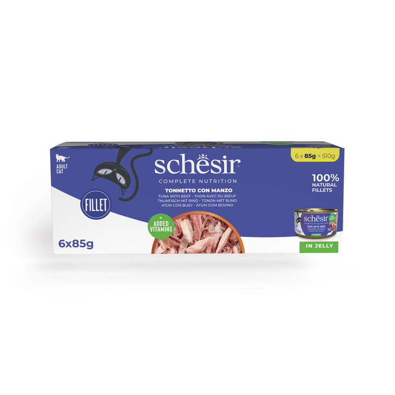 Schesir Cat Tonnetto con Manzo 6x85 gr