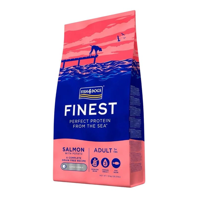 Fish4dogs Finest Dog Adult Large Salmone 12 kg