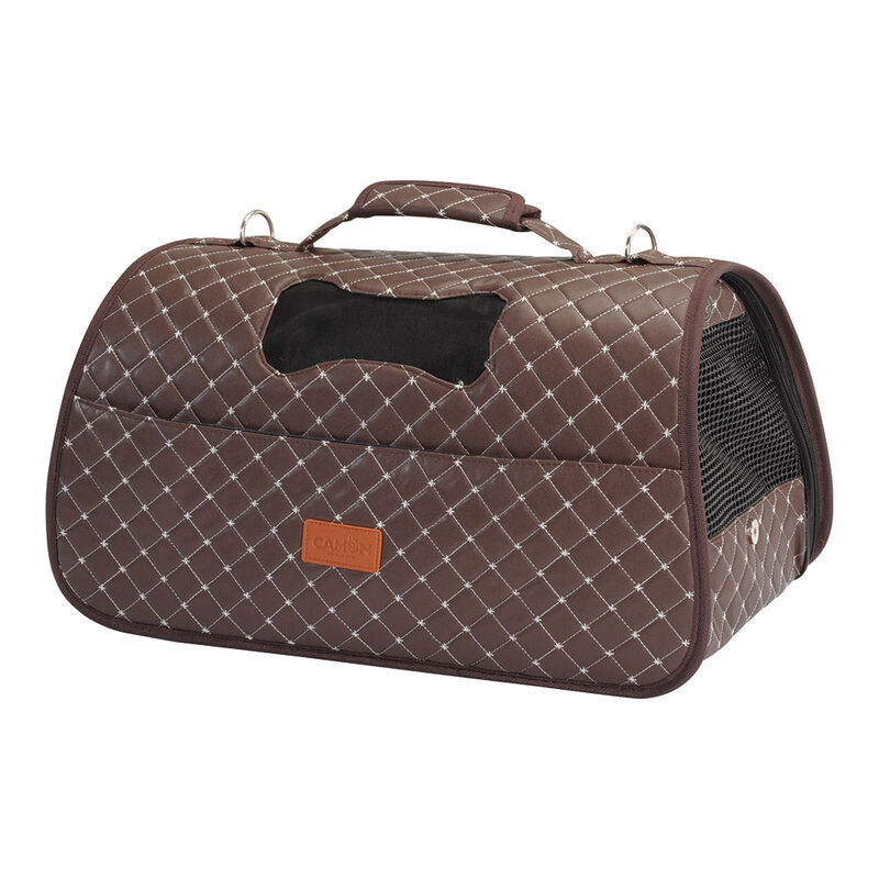 Camon Borsa trasportino trapuntata "Rombo" Marrone 42x25x25 cm