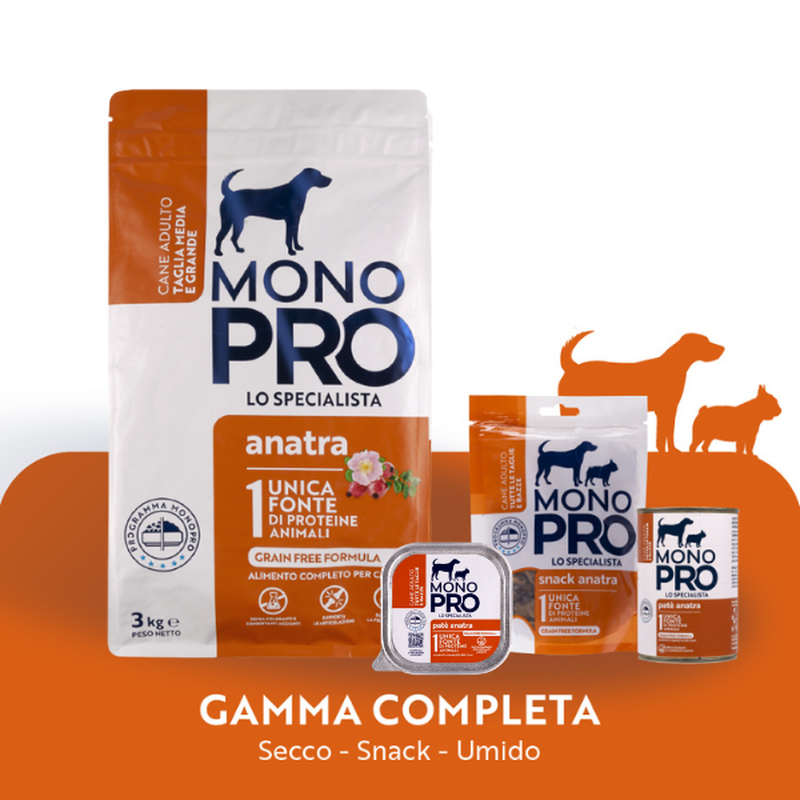 Monopro Dog Adult Medium&Large Grain Free Anatra 3 kg