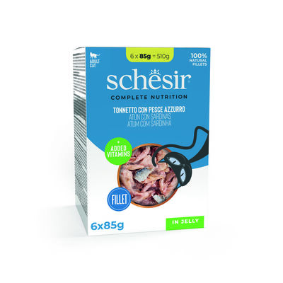 Schesir Cat Tonno e Pesce Azzurro Jelly 6x85 gr