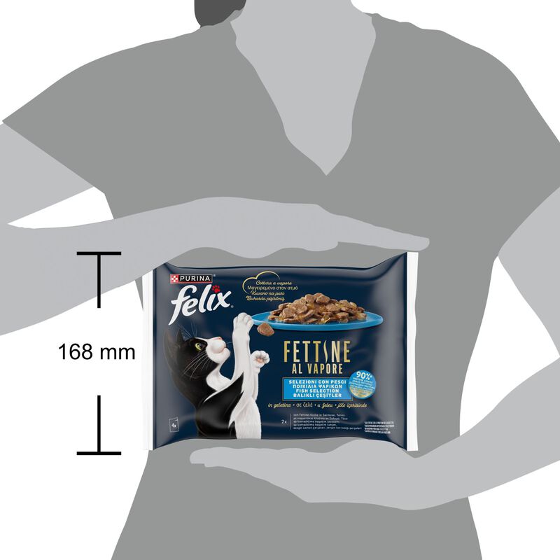 Felix Cat Adult Fettine al vapore Salmone e tonno 4 pz x 80 gr