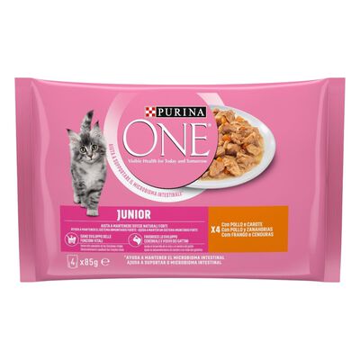 Purina One Kitten con Pollo e Carote 4 pz x 85 gr