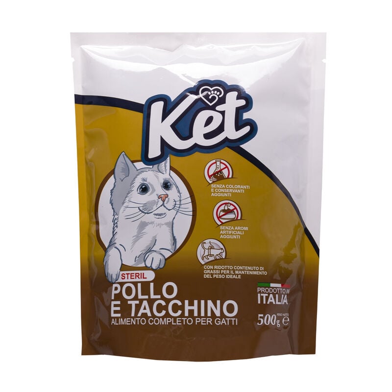 Ket Adult Sterilised Pollo e Tacchino 500 gr
