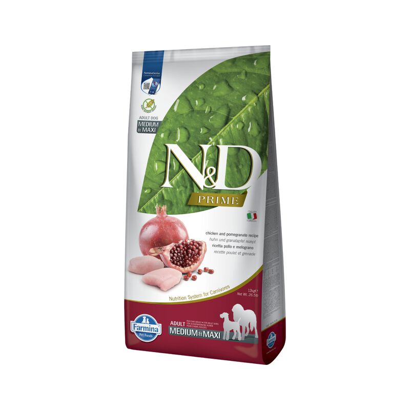 N&D Farmina Prime Dog Adult Medium & Maxi Pollo & Melograno 12 kg