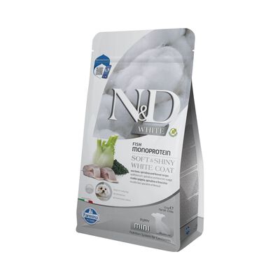 N&D Farmina White Puppy Mini Branzino, spirulina e finocchio 1,5 kg