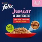 Felix Le Ghiottonerie Kitten Selezioni Deliziose Manzo e Pollo 12 x 85 gr