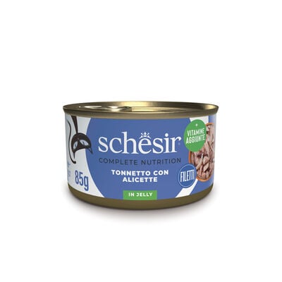 Schesir Cat Adult Tonnetto con alicette jelly 85g