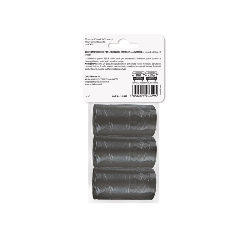 PetUp Sacchetti igienici Large 3x12 strappi