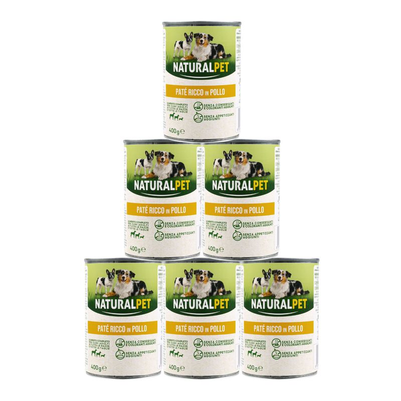 Naturalpet Dog Adult Pat&egrave; ricco in Pollo 400 gr
