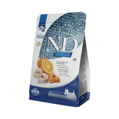 N&D Farmina Ocean Dog Adult Mini Merluzzo, Zucca & Arancia 2,5 kg