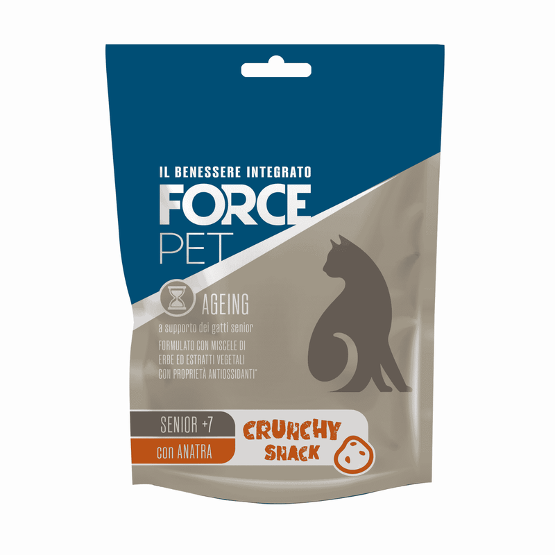 Forcepet Ageing Gatto Anziano +7 anni Crunchy snack con Anatra 60gr