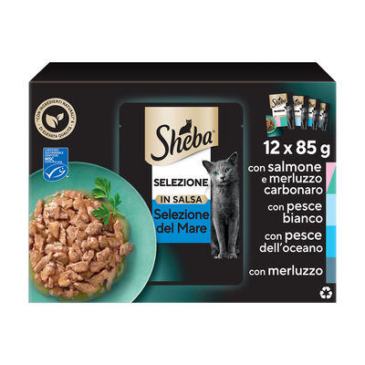 Sheba Cat Selezione Del Mare in salsa 12 pz x 85 gr