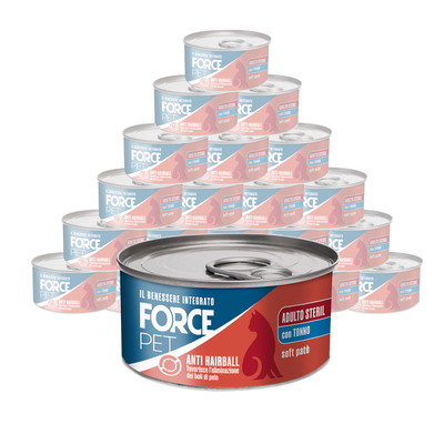 Forcepet Cat Adult Steril Anti Hairball soft pat&egrave; con tonno 85gr