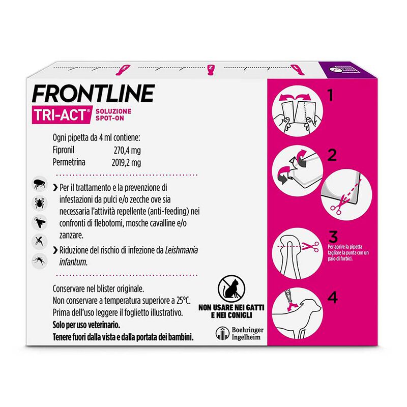 Frontline Tri-act antiparassitario cani 20-40 kg - 3 pipette