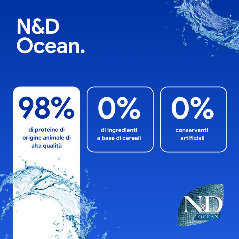 N&D Farmina Ocean Dog Adult Mini Merluzzo, Zucca & Arancia 800 gr