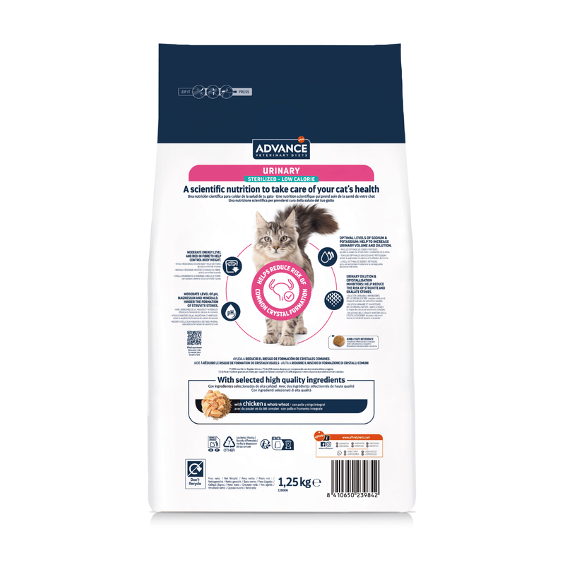 Advance Veterinary Diets Cat Sterilized Urinary Low Calorie 1,25 kg
