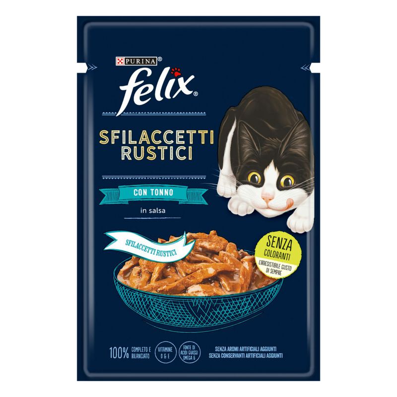 Purina Felix Sfilaccetti Rustici Cat Adult con Tonno 80 gr