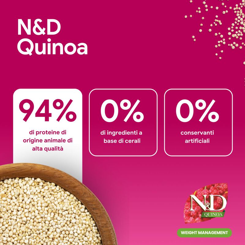 N&D Farmina Quinoa Weight Management Cat con Agnello 1,5 kg
