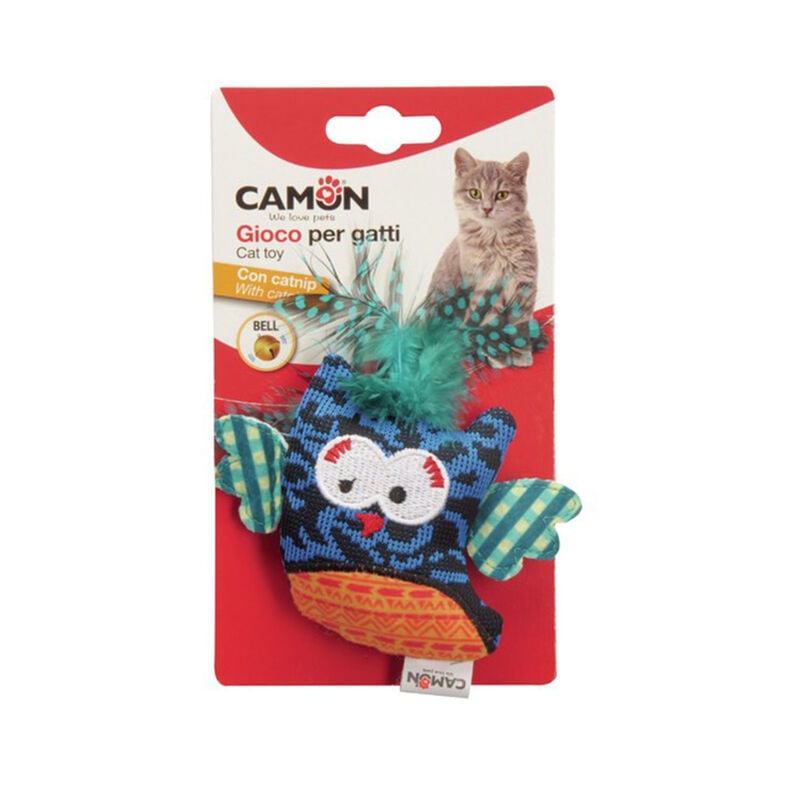 Camon Gioco Uccellini con campanellino e catnip per gatti 10 cm