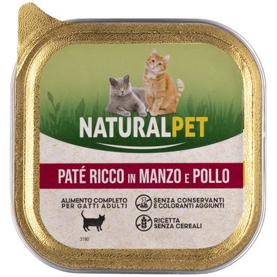 Nauralpet Cat Pat&eacute; ricco in Pollo e manzo 100 gr