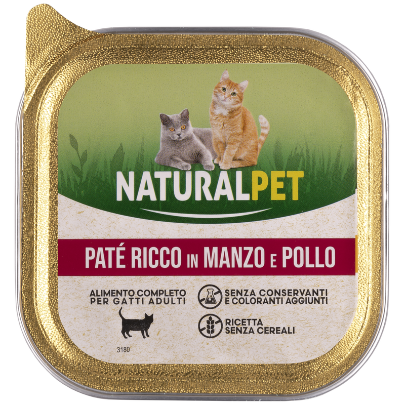 Nauralpet Cat Pat&eacute; ricco in Pollo e manzo 100 gr