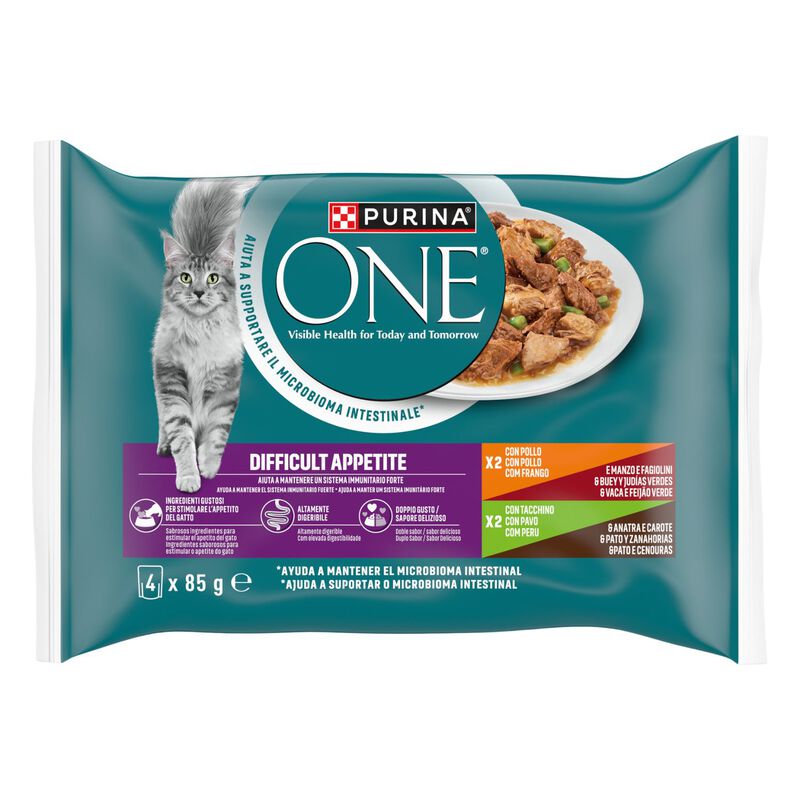 Purina One Cat Appetito Difficile Filettini in Salsa 4 pz x 85 gr