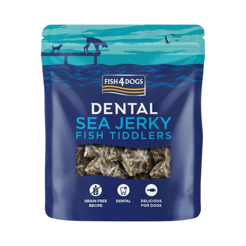 Fish4Dogs Dental Sea Jerky Fish Tiddlers Snack 115 gr