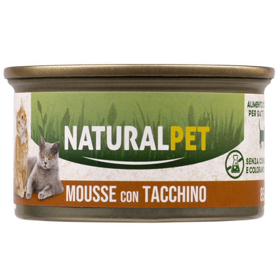 Naturalpet Cat Adult Mousse con Tacchino 85 gr