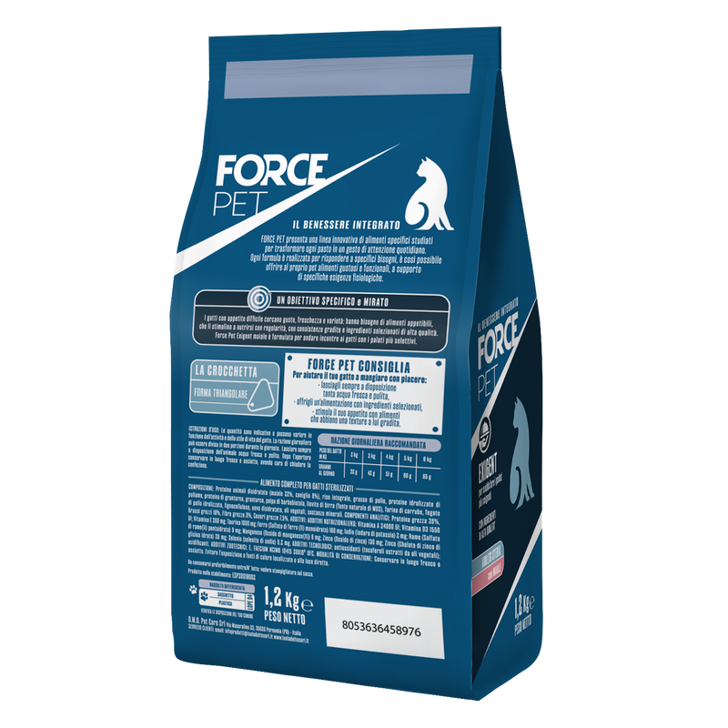 Forcepet Cat Adult Steril Exigent con maiale 1,2kg