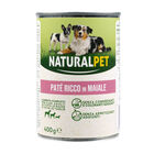 Naturalpet Dog Adult Pat&eacute; ricco in Maiale 400 gr