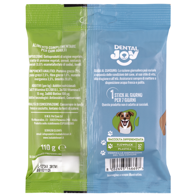 DentalJoy Dog Adult Mini Snack Vegetale 7 pz