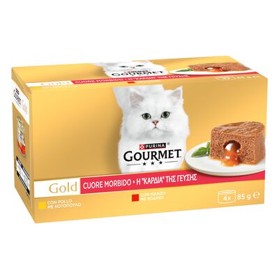 Gourmet Gold Cuore Morbido con Pollo e Manzo 85grx4pz