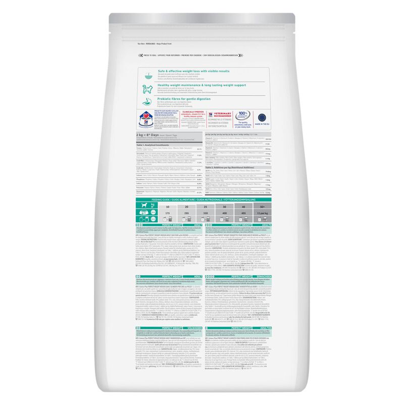 Hill's Science Plan Dog Perfect Weight Medium con Pollo 2 kg