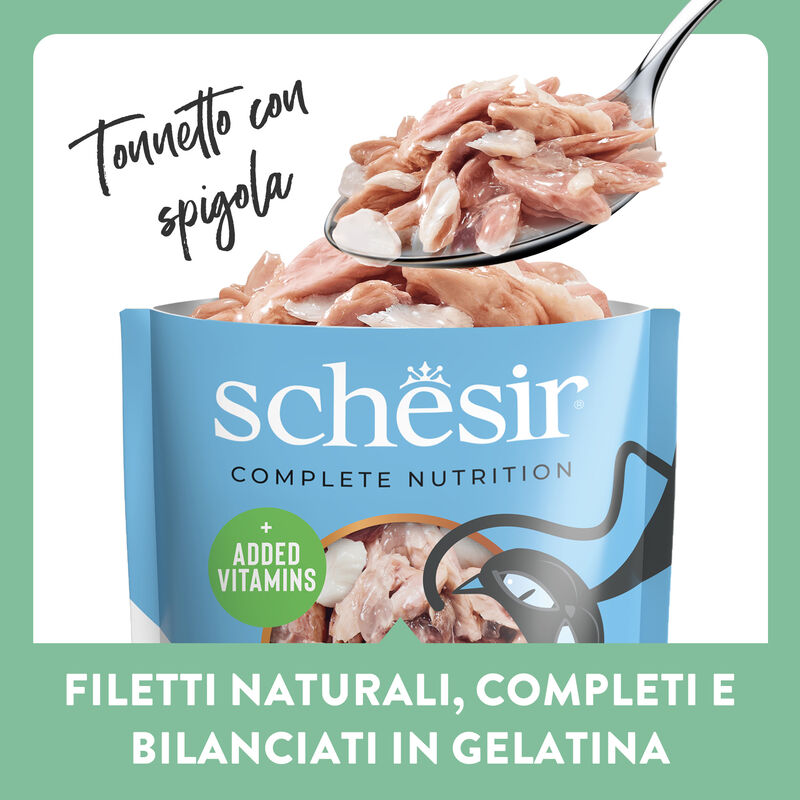 Schesir Cat Adult Tonnetto con Spigola 85 gr