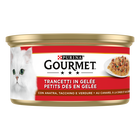 Gourmet Rosso Cat Adult Trancetti in gelatina con Tacchino Anatra e Verdure 195 gr