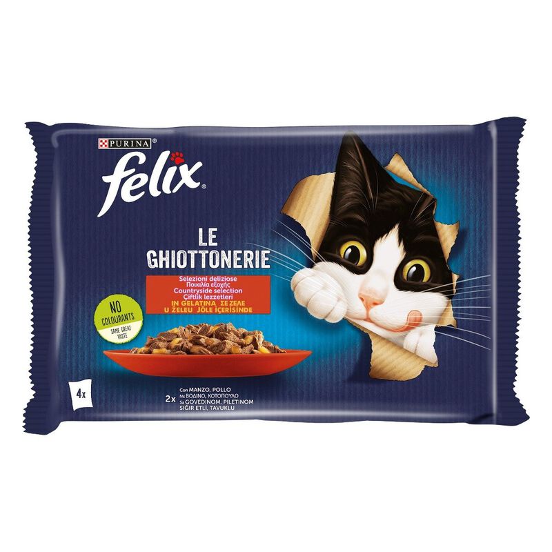 Felix Le Ghiottonerie Manzo con Pollo 4 pz x 85 gr