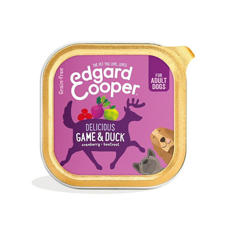 Edgard & Cooper Dog Adult Selvaggina, Pollo e Agnello 100 gr x 6