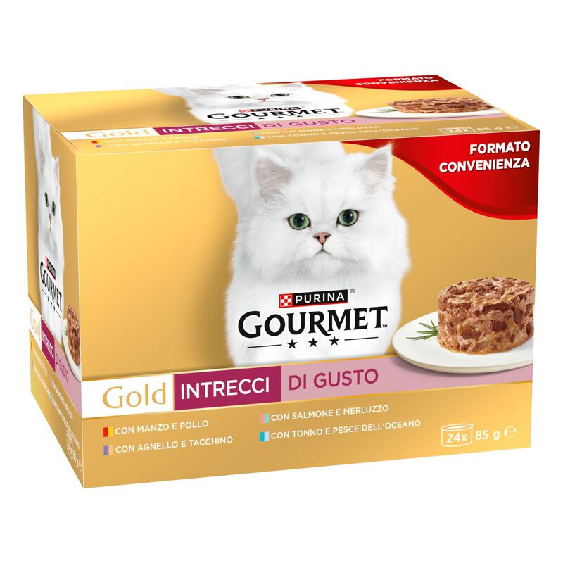 Gourmet Gold Cat Adult Multipack Intrecci di Gusto 24 x 85 gr