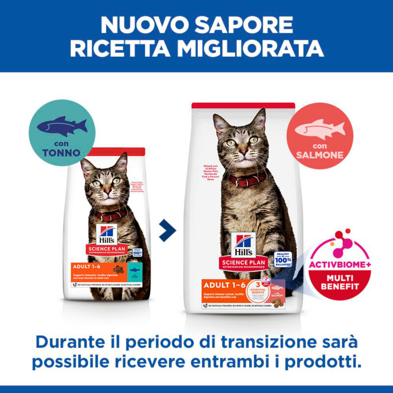 Hill's Science Plan Cat Adult 1-6 con Salmone 10 kg