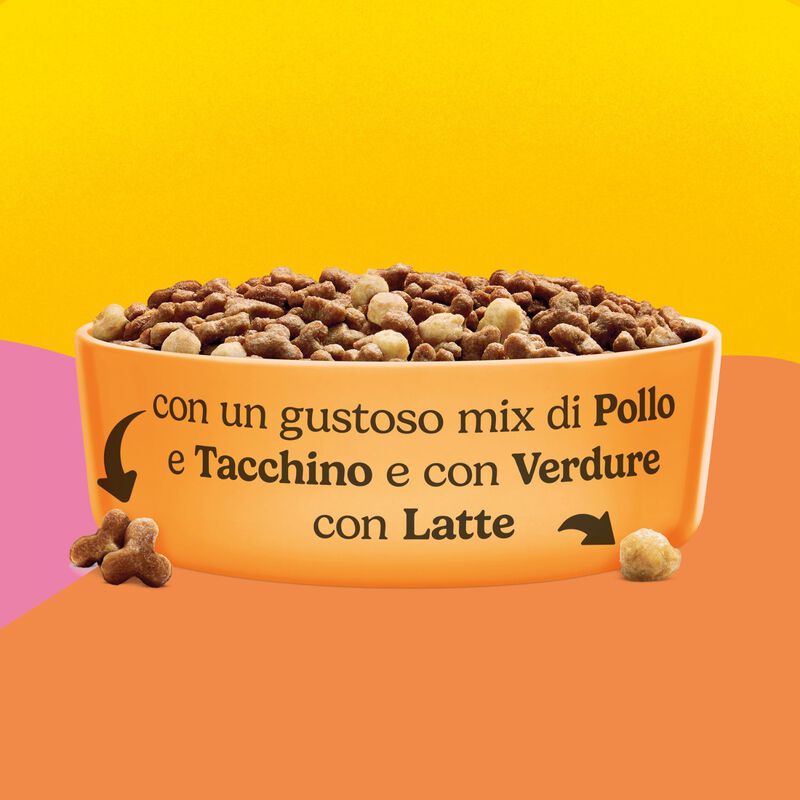 Friskies Cat Junior con Pollo, Tacchino, Latte e Verdure 1,5 kg