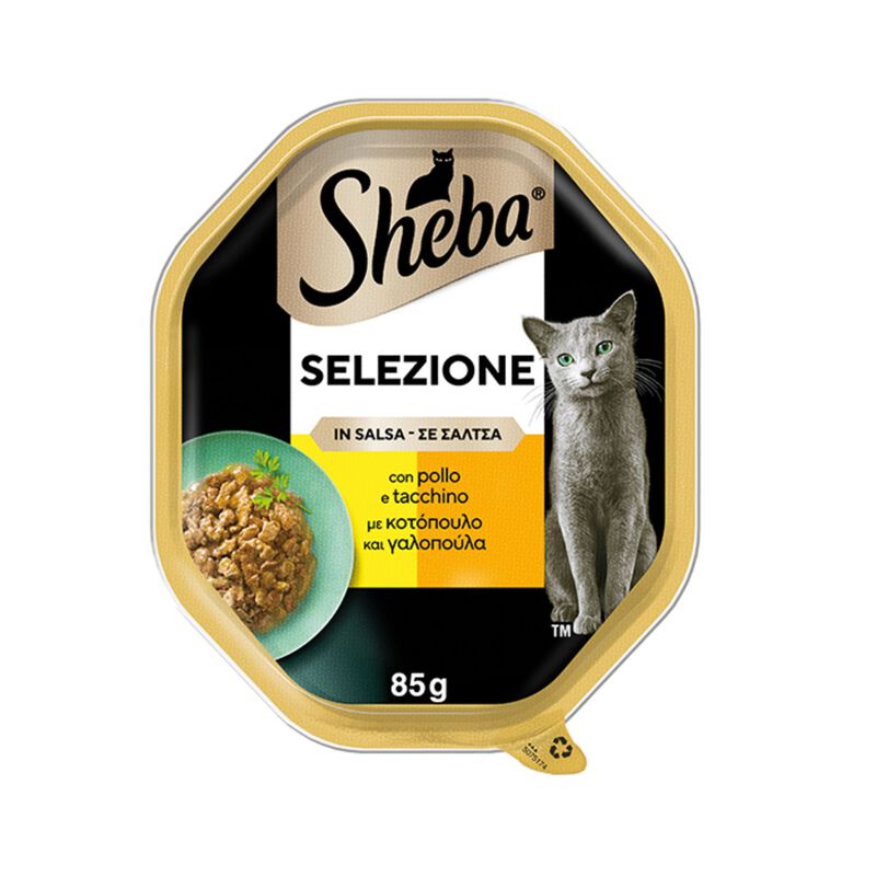 Sheba Cat Selezione in salsa Pollo e Tacchino 85gr