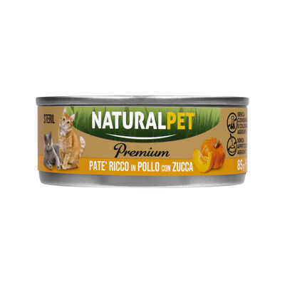 Naturalpet Premium Cat Adult Sterilized Pat&eacute; ricco in Pollo con zucca 85gr