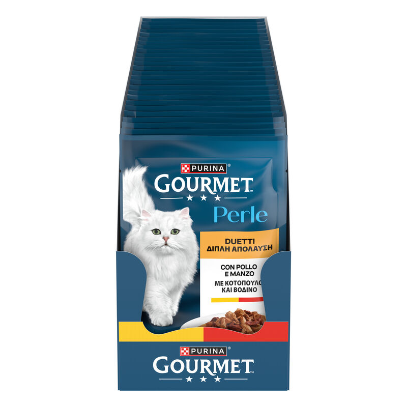 Gourmet Perle Duetti Cat Adult con Manzo e Pollo 85 gr