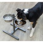 Trixie Bar per Cani con Supporto alzaciotole regolabile in altezza e 2 ciotole acciaio 4,5 lt