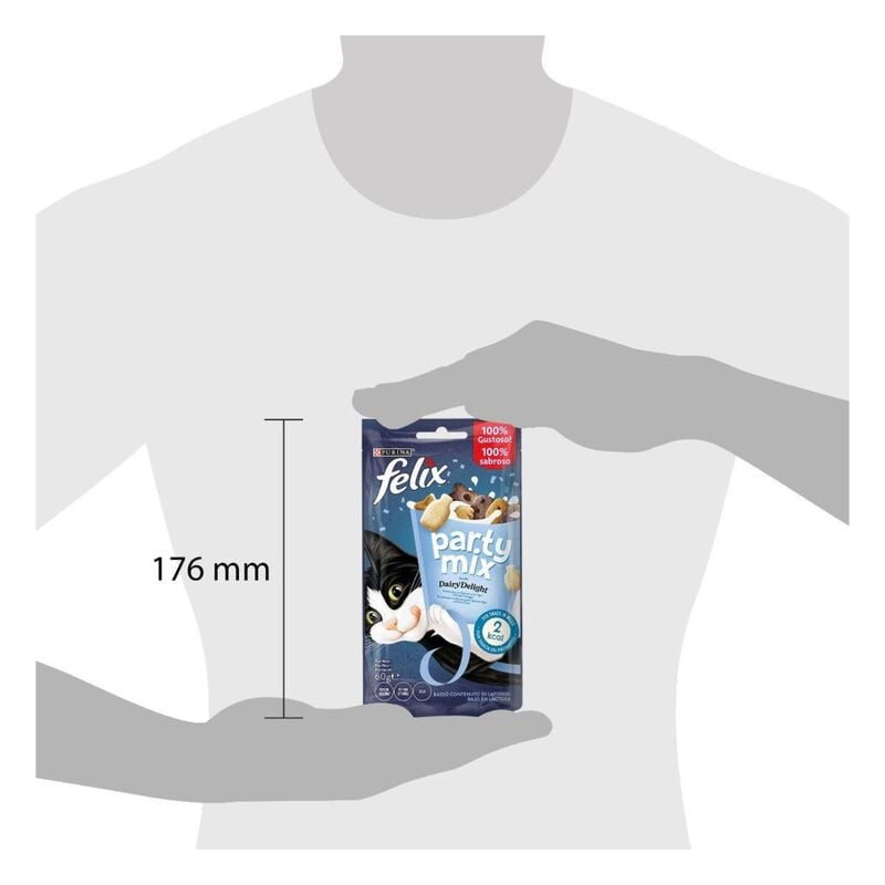Felix Party Mix Snack Cat Dairy Delight con Latte Yogurt e Formaggio 60 gr