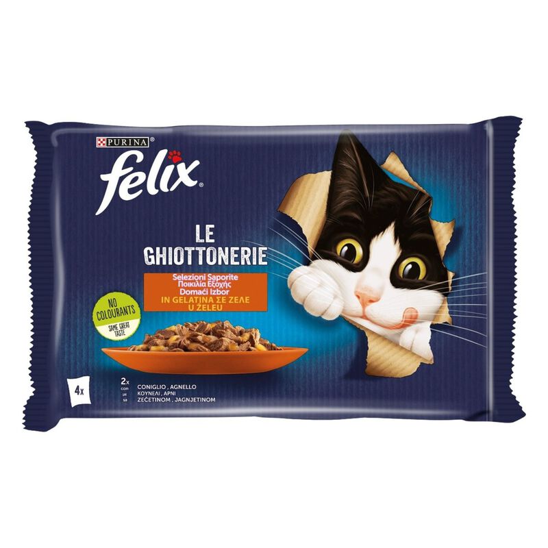 Felix Le Ghiottonerie Selezioni saporite Coniglio e Agnello 4 pz x 85 gr